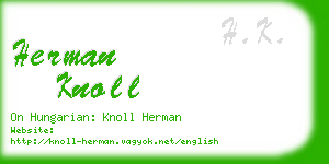 herman knoll business card